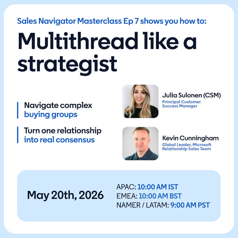 LinkedIn Sales Navigator Masterclass carousel, slide 5 of 5